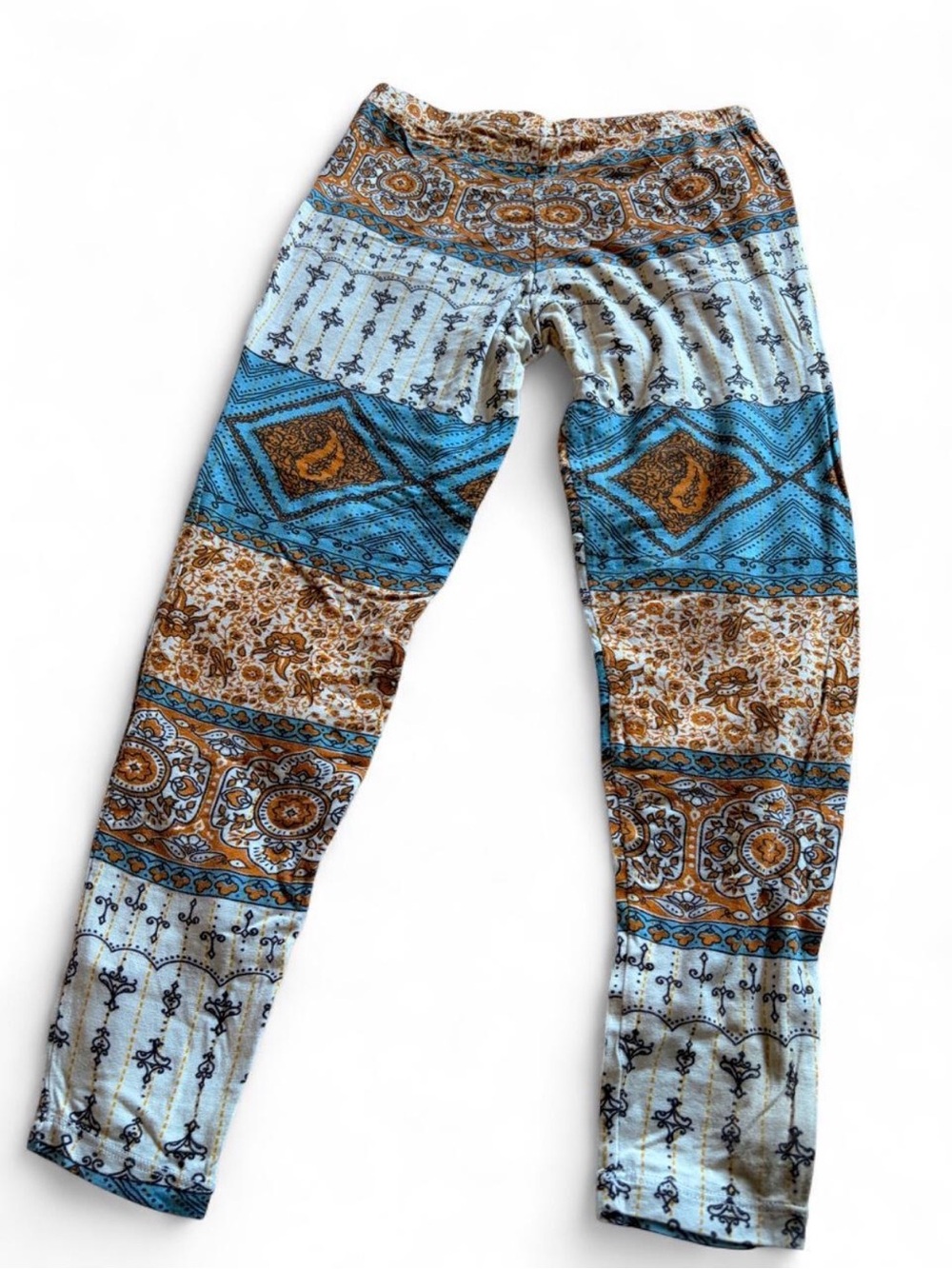Novella Royale Handmade Print Skinny Cropped Leggings Size S